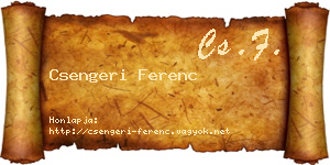 Csengeri Ferenc névjegykártya