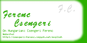 ferenc csengeri business card